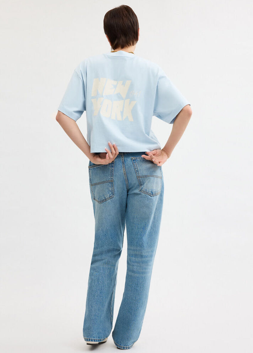 Coach New York Cropped T-Shirt In Organic Cotton for Women - SALE