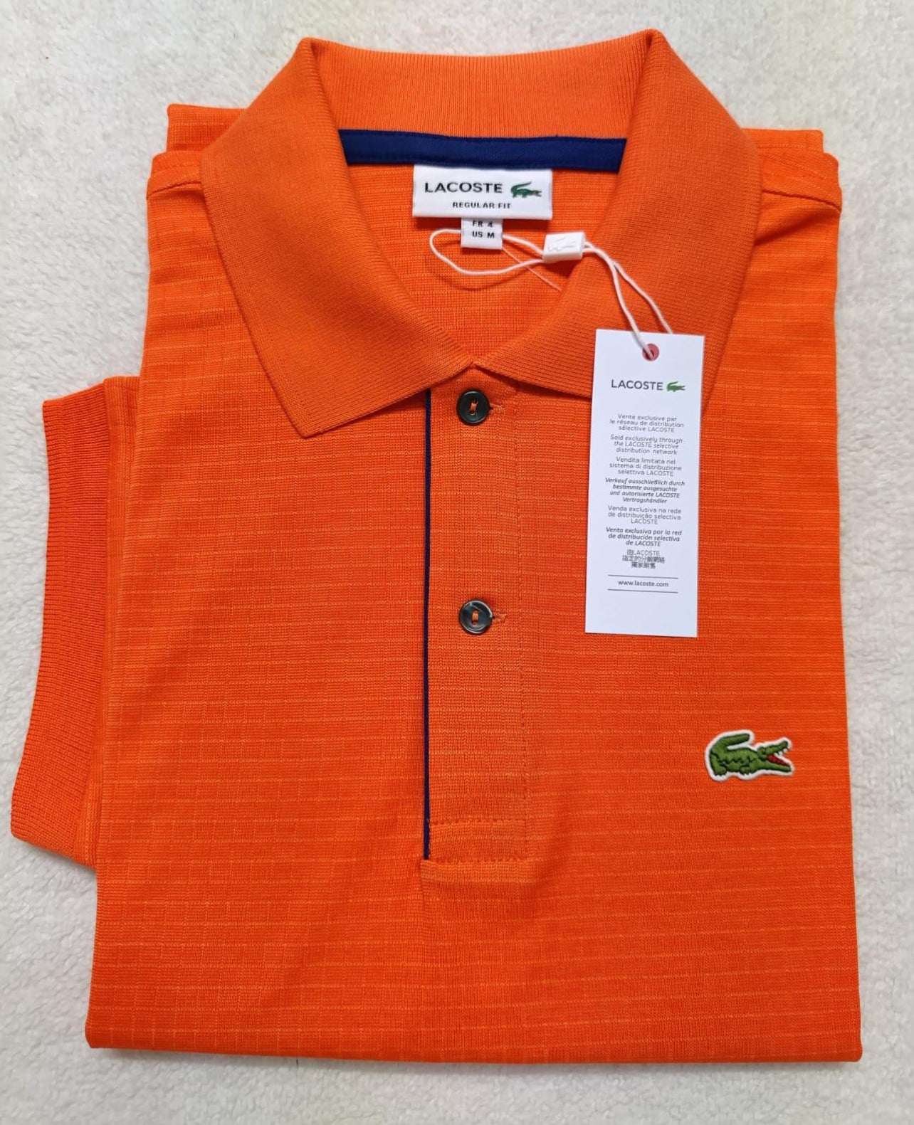 Lacoste Polo Shirt 100% Cotton Short Sleeve Regular Fit