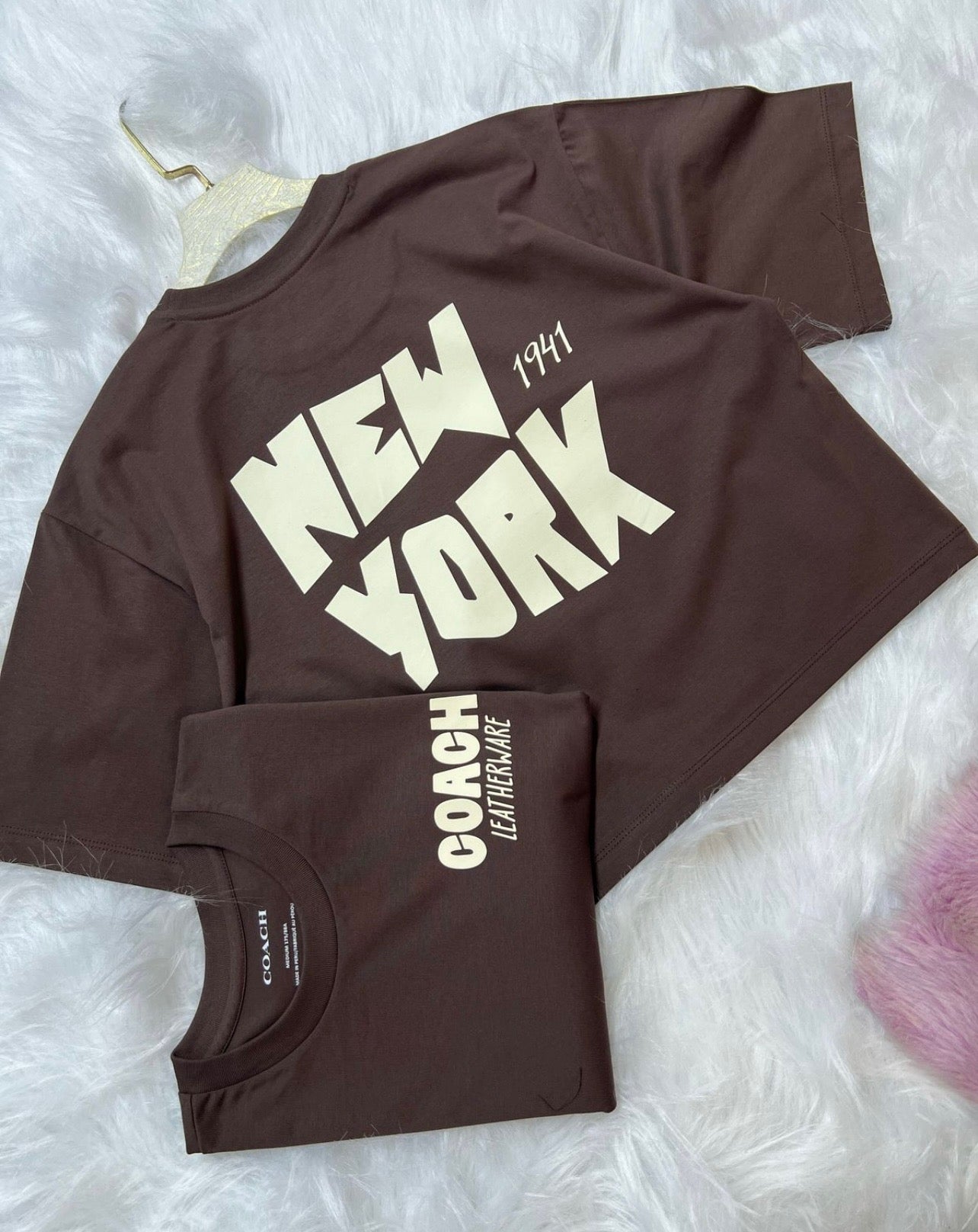Coach New York Cropped T-Shirt In Organic Cotton for Women