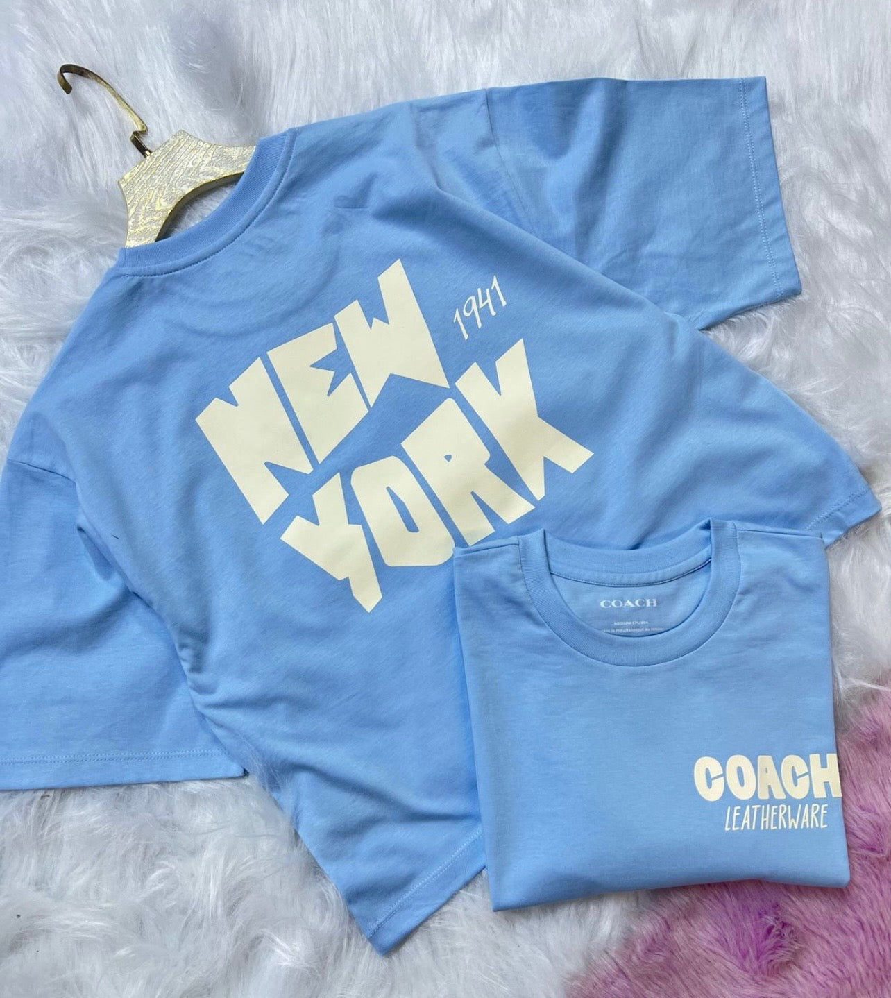Coach New York Cropped T-Shirt In Organic Cotton for Women - SALE