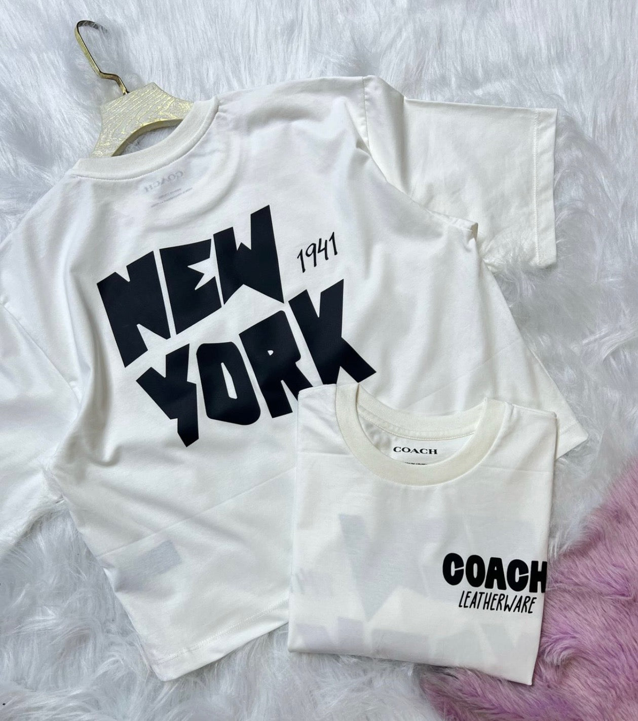 Coach New York Cropped T-Shirt In Organic Cotton for Women - SALE