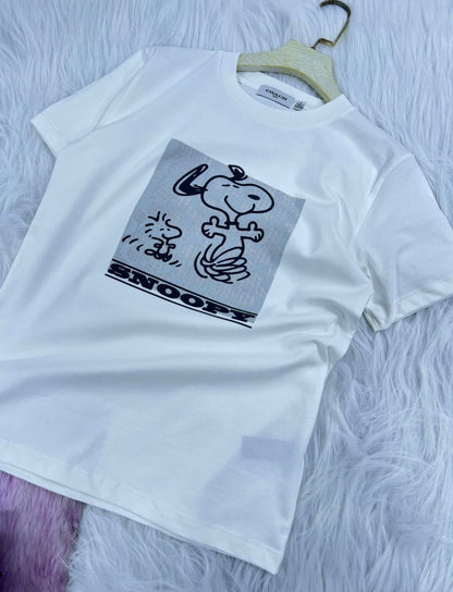 Coach X Peanuts Snoopy Signature Square T-Shirt for Women SALE